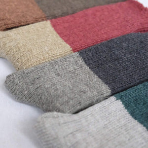 Unisex Wool Cotton Slub Two-Tone Socks - NISHIGUCHI-Socks-NISHIGUCHI-santoku nyc