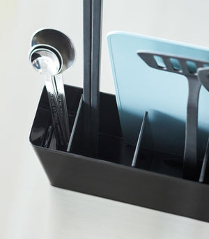 Utensil & Thin Cutting Board Holder, Steel-Utensil Holder-Yamazaki Home-White-santoku nyc