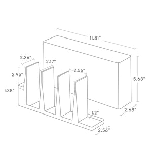Utensil & Thin Cutting Board Holder, Steel - Yamazaki Home-Utensil Holder-Yamazaki Home-santoku nyc