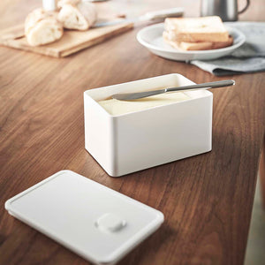 Vacuum-Sealing Butter Dish-Food Storage-Yamazaki Home-White-santoku nyc