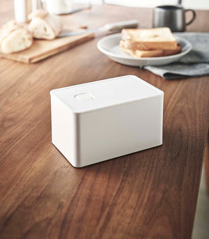 Vacuum-Sealing Butter Dish-Food Storage-Yamazaki Home-White-santoku nyc