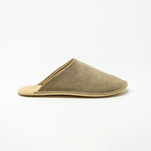 Velour Leather Room Slippers - Reela