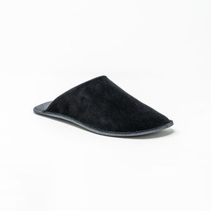 Velour Leather Room Slippers - Reela