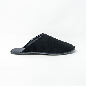 Velour Leather Room Slippers - Reela