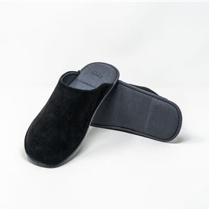 Velour Leather Room Slippers - Reela