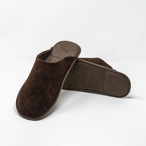 Velour Leather Room Slippers - Reela-slippers-Reela-SANTOKU NYC