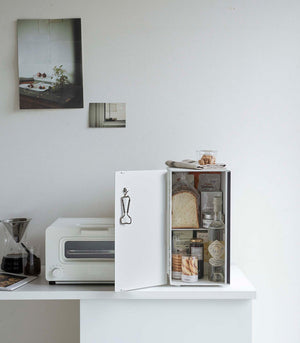 Vertical Bread Box, Steel - Yamazaki Home-Bread Box-Yamazaki Home-White-santoku nyc