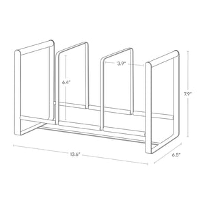 Vertical Plate Organizer - Steel + Wood