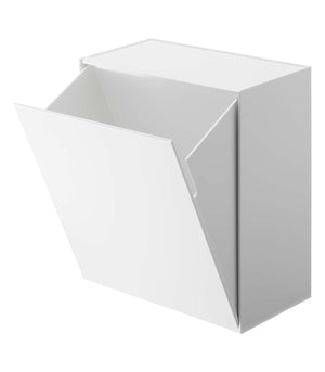 Wall-Mounted Storage or Trash Bin-Trash Can - Living-Yamazaki Home-White-santoku nyc