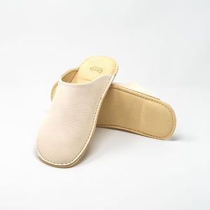 Waxed Leather Room Slippers - Reela