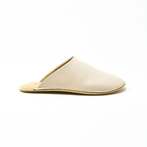 Waxed Leather Room Slippers - Reela