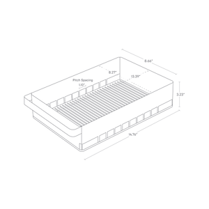 Wide Refrigerator Organizer Bin - Yamazaki Home-Food Storage-Yamazaki Home-santoku nyc