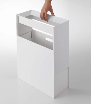 Wide Trash Can - Yamazaki Home-Trash Can-Yamazaki Home-White-santoku nyc
