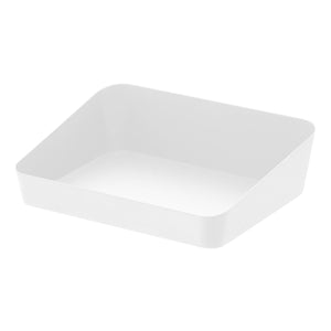 Angled Vanity Tray Two Sizes, Steel-Trays + Catchalls-Yamazaki Home-5.25" x 7"-White-santoku nyc