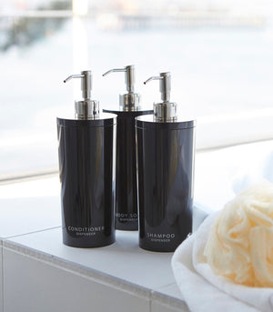 Round Dispenser Bundle: Shampoo, Conditioner, and Body Soap-Shower Dispenser-Yamazaki Home-santoku nyc