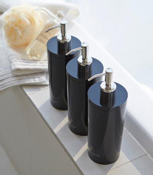Round Dispenser Bundle: Shampoo, Conditioner, and Body Soap-Shower Dispenser-Yamazaki Home-santoku nyc
