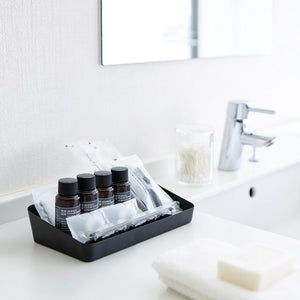 Angled Vanity Tray Two Sizes, Steel-Trays + Catchalls-Yamazaki Home-santoku nyc