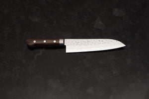 Hammered Damascus Santoku Knife 7˝ (180mm )-Kitchen-JIKKO-santoku nyc