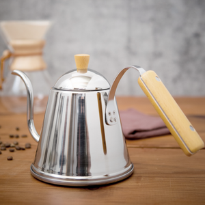 Wood Handled Stainless Steel Pourover Kettle 1.0L-Stovetop Kettles-Aoyoshi-santoku nyc