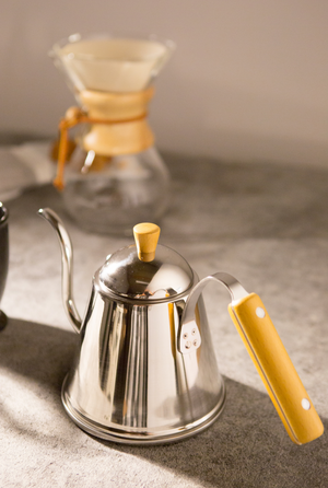 Wood Handled Stainless Steel Pourover Kettle 1.0L-Stovetop Kettles-Aoyoshi-santoku nyc