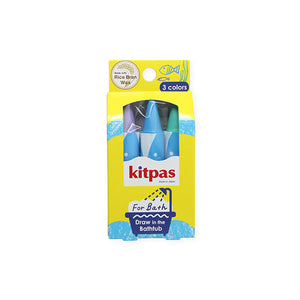 Kitpas Rice Bran Wax Bath Crayons 3 Colors - Fish (Purple, Blue, Green)-kids-kitpas-santoku nyc