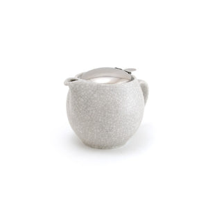 ZERO JAPAN - BEE HOUSE - ROUND TEAPOT for ONE (15 oz) - Crackled White -Coffee & Tea-ZERO JAPAN-santoku nyc