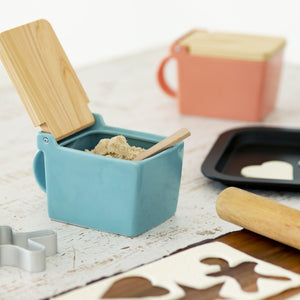 BEE HOUSE SALT BOX SALT CELLAR 16 oz - Ice Blue - ZERO JAPAN-Kitchen-ZERO JAPAN-santoku nyc