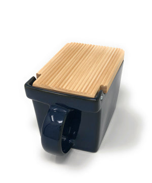BEE HOUSE SALT BOX SALT CELLAR 16 oz - Jeans Blue - Kitchen-ZERO JAPAN-santoku nyc
