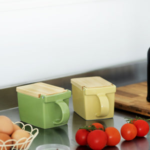 BEE HOUSE SALT BOX SALT CELLAR 16 oz - Banana -Kitchen-ZERO JAPAN-santoku nyc 