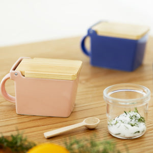 BEE HOUSE SALT BOX SALT CELLAR 16 oz - Pink - ZERO JAPAN-Kitchen-santoku nyc