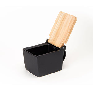 BEE HOUSE SALT BOX SALT CELLAR 16 oz - Noble Black - ZERO JAPAN-Kitchen-ZERO JAPAN-santoku nyc