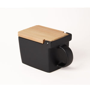 BEE HOUSE SALT BOX SALT CELLAR 16 oz - Noble Black - ZERO JAPAN-Kitchen-ZERO JAPAN-santoku nyc