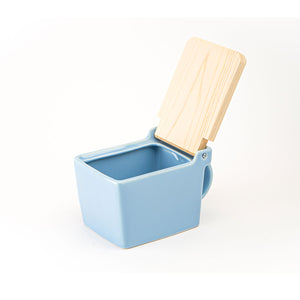 BEE HOUSE SALT BOX SALT CELLAR 16 oz - Ocean Blue - ZERO JAPAN-Kitchen-ZERO JAPAN-santoku nyc 