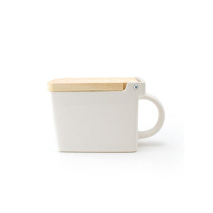 BEE HOUSE SALT BOX SALT CELLAR 16 oz - White -Kitchen-ZERO JAPAN-santoku nyc