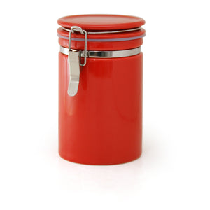 ZERO JAPAN COFFEE CANISTERS 27 oz. (CO-200) /13.5 oz. (CO-150) - Tomato-Coffee & Tea-ZERO JAPAN-CO-200 - 4.1" Φ x 6.3" h (10.5 Φ × 16.0 cm h) - 27.0 oz (800 cc)-santoku nyc
