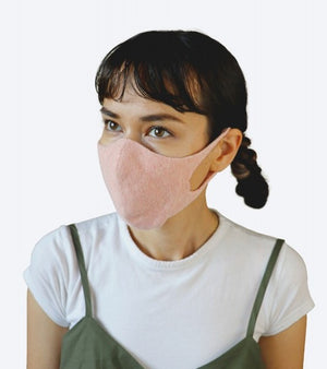 Unisex Botanical Dyed Organic Cotton Face Mask - Carnation(Pink)-Mask-Tabbisocks-santoku nyc