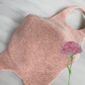 Unisex Botanical Dyed Organic Cotton Face Mask - Carnation(Pink)-Mask-Tabbisocks-santoku nyc