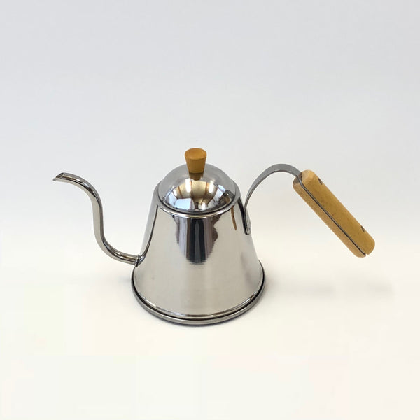 Wood Handled Stainless Steel Pourover Kettle 1.0L