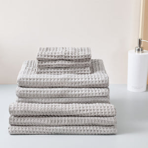 Air Waffle - UCHINO-Home & Wellness-UCHINO-Bath Towel: 28 × 55 in (70 × 140 cm)-Gray-santoku nyc