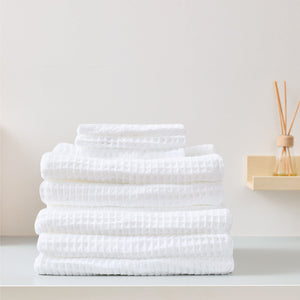 Air Waffle - UCHINO-Home & Wellness-UCHINO-Bath Towel: 28 × 55 in (70 × 140 cm)-White-santoku nyc