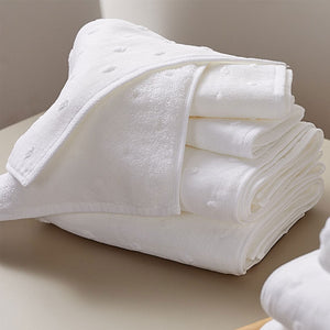Zero Twist Gauze Dot - UCHINO-Home & Wellness-UCHINO-Hand Towel: 20 × 39 in (50 × 100 cm)-White-santoku nyc