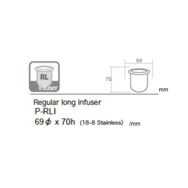 Regular long infuser "Φ2.72 x 2.76 for ZERO JAPAN Teapot
