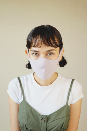 Unisex Botanical Dyed Organic Cotton Face Mask - Pansy (Purple)-Mask-Tabbisocks-santoku nyc