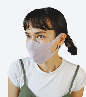 Unisex Botanical Dyed Organic Cotton Face Mask - Pansy (Purple)-Mask-Tabbisocks-santoku nyc