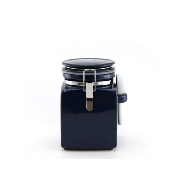 Square canister M with ceramic spoon 30.5 oz (900cc) / Jeans Blue