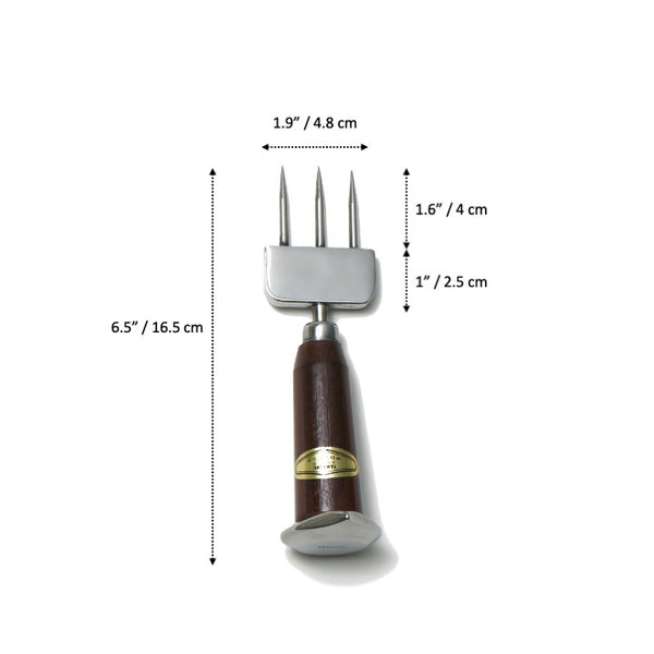 Yamachu 3-Prong Ice Pick Short (chestnut formed plywood weight) 6.5"(16.5cm)