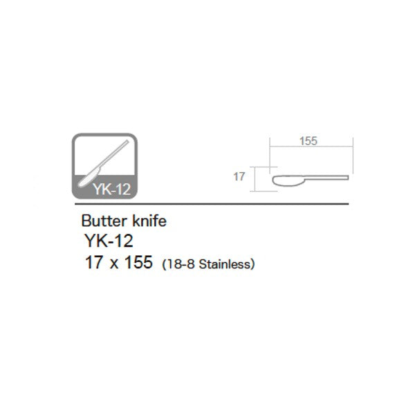 Stainless Butter knife "0.66 x 6.1 for ZERO JAPAN Butter Dish
