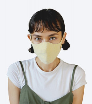 Unisex Botanical Dyed Organic Cotton Face Mask - Sun Flower (Yellow)-Mask-Tabbisocks-santoku nyc