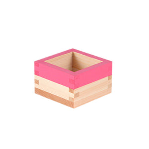 Colorful Masu Japanese sake cup - Hachi - Pink-Fine Craft-Ohashi Ryoki-Pink-santoku nyc