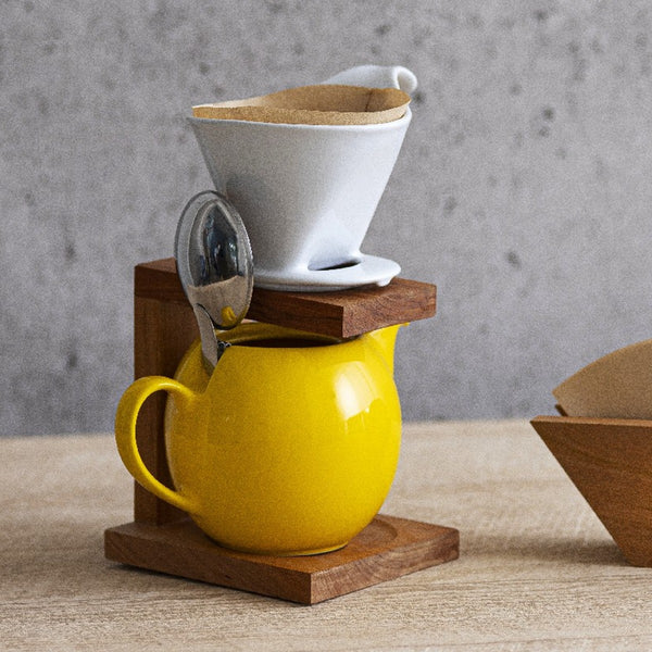 ZERO JAPAN - BEE HOUSE - Pour-Over Ceramic Coffee Dripper - Yellow Pepper -